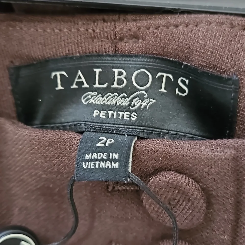 Nwt women's sz 2p brown talbots heritage boots pants - Picture 5 of 7
